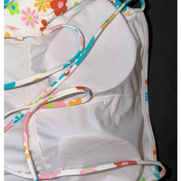 Ninety-Nine Womens Floral One Piece Swimsuit XXL Square Neck Retro Flower Print - Image 7