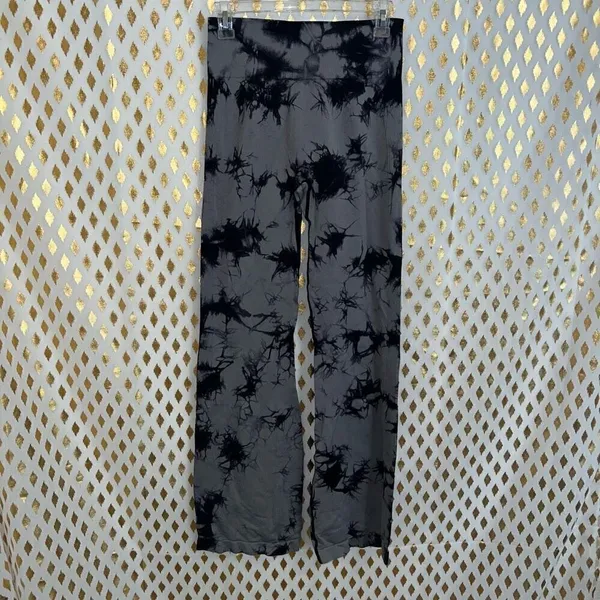 Tie-dye flared leggings booty scrunch grey size L - Image 7