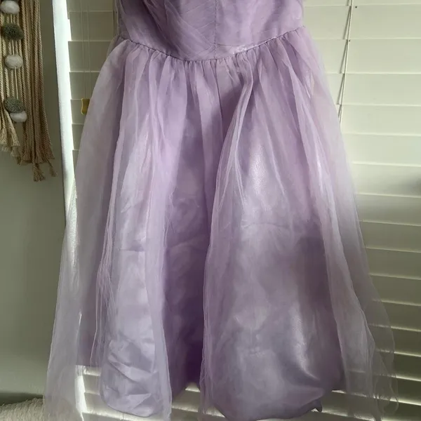 Hell Bunny Tamara Vixen Lilac Tulle Corset Midi Dress Fairycore XS whimsi goth - Image 5