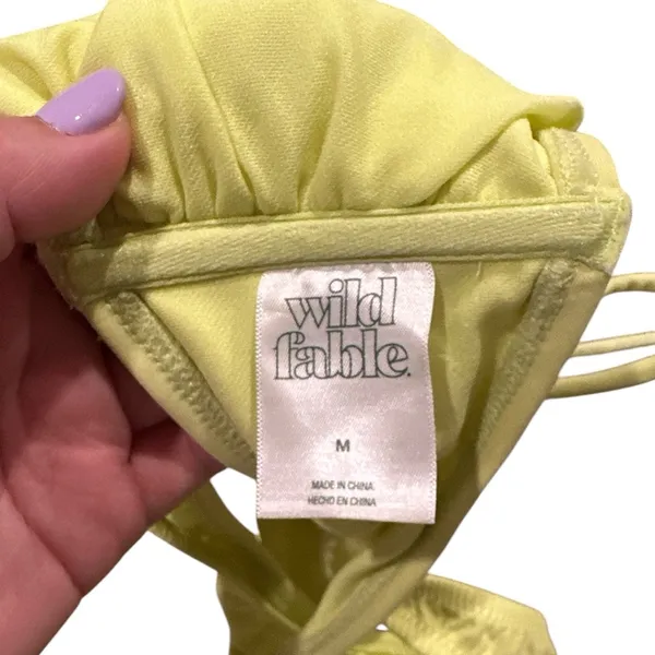 Wild Fable‎ Light Yellow Bikini Set - Bottom (S) & Bralette Top (M) - Image 4