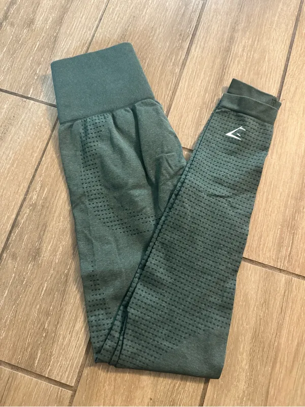 Gymshark Dark Green Seamless High-Waist Leggings - Image 5