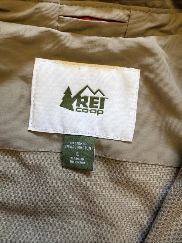 REI Co-op Zealand Field Jacket Womens L Hooded Beige Lightweight Outdoor - Image 6