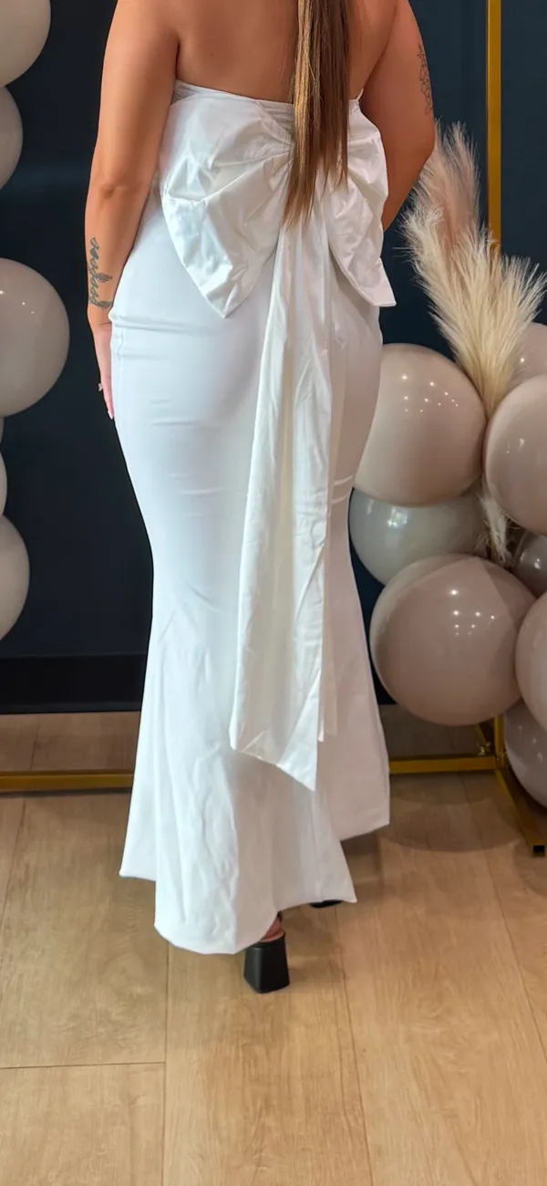 White Midi Dress Size M - Image 2