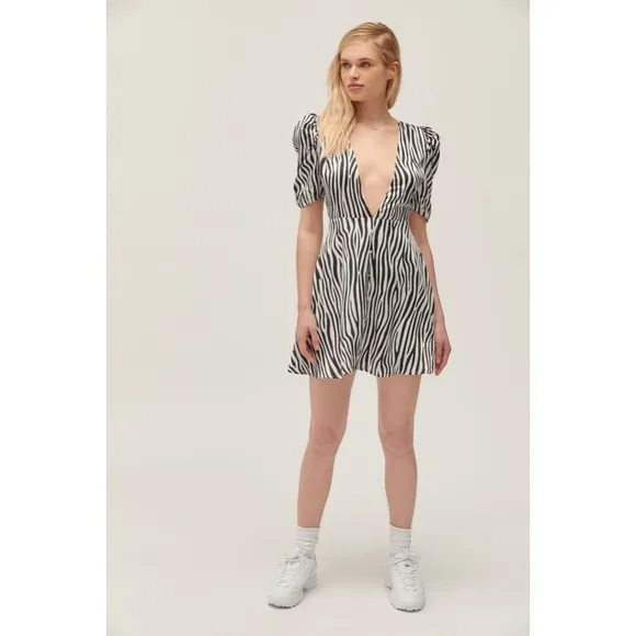 LIONESS Ask Anything Zebra Print Mini Dress NWT - Image 9