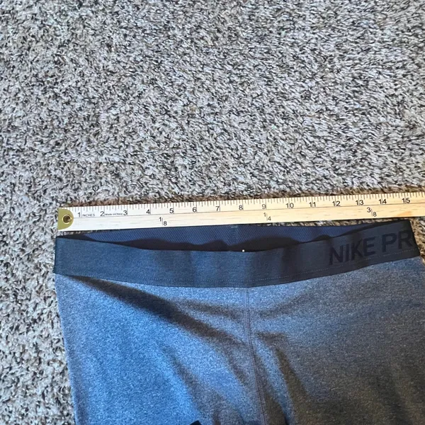 Nike Pro Dri-FIT Womens‎ XL Gray Heathered Athletic Leggings Mesh Panel Training - Image 5