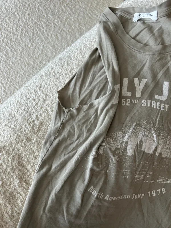 Daydreamer x Free People Billy Joel 52nd Street Oversized Green Tank Top XS - Image 5