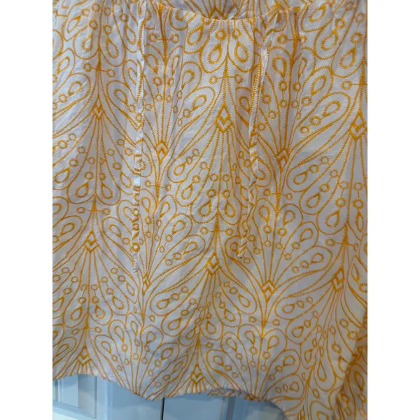Loft Orange And White‎ Eyelet Crochet Blouse Size Medium Petite - Image 4