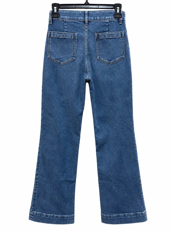 Faherty  Stretch Terry Patch PocketFlare Denim Jeans Size 25 Riventon - Image 6