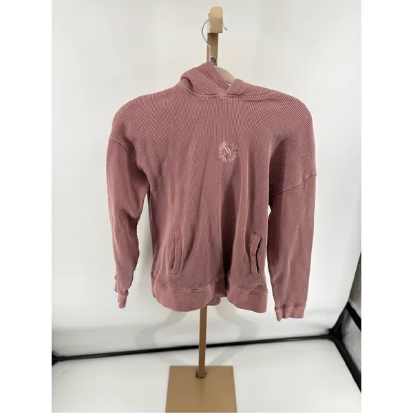 Zara New York 5th Ave Ribbed Hoodie Size M Pink - Image 4