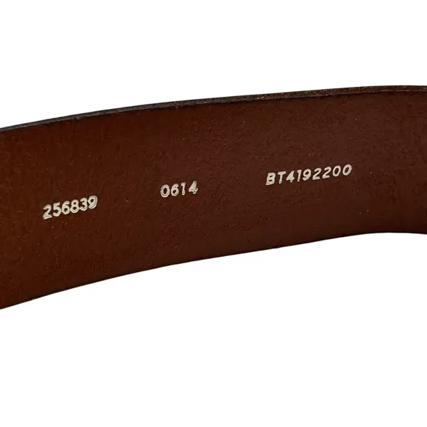 Fossil Belt Womens L Brown Leather Braided Detail Gold Buckle‎ Dress Work Casual - Image 7