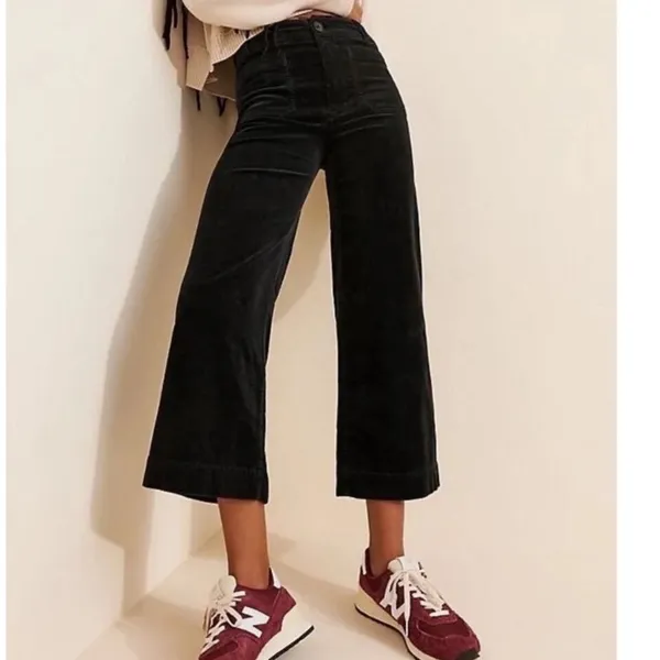 MAEVE ANTHROPOLOGIE Black‎ Corduroy The Colette Pants Size 30 - Image 3