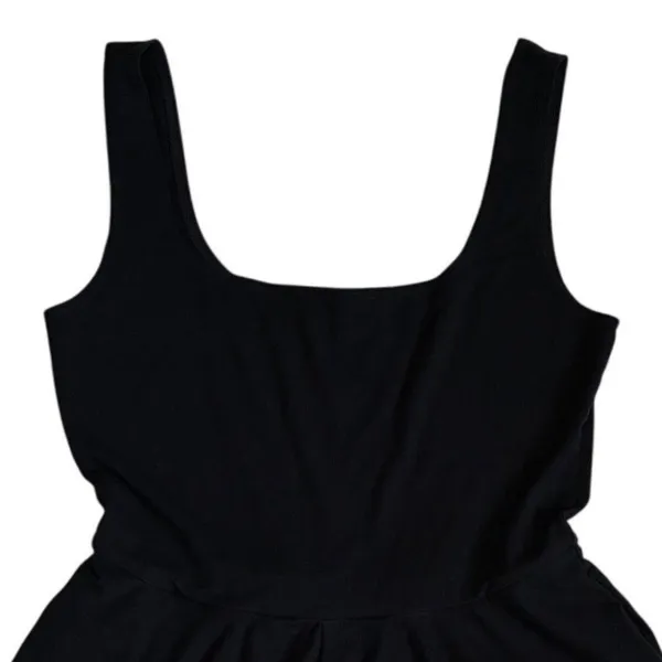 Reformation Dakota Knit Mini Dress Black Tencel‎ Lyocell Fit Flare Size M - Image 5
