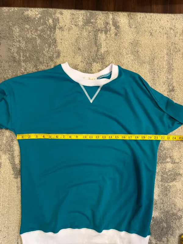 NWT Fantaslook Teal Sweatshirt with White Trim - Image 5
