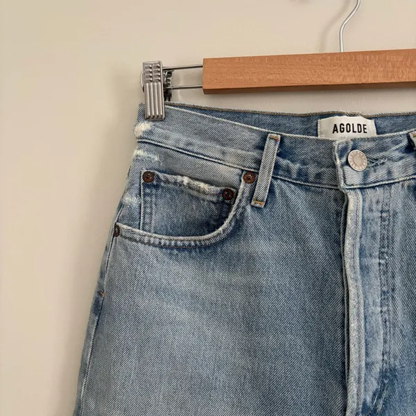 AGOLDE Light Wash 90s Straight Leg Jeans Sz 26 - Image 7