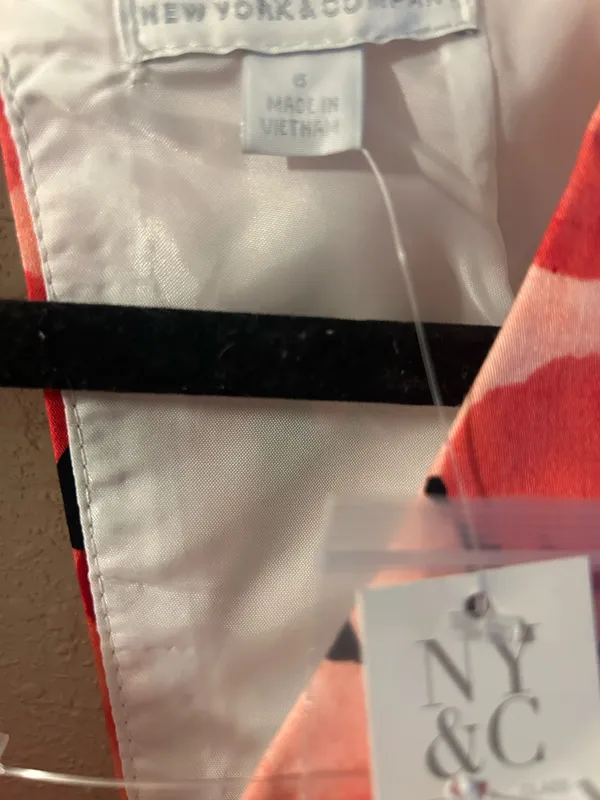 New York & Company Red/Pink Stretch Sleeveless Midi Dress Size 5 summer fun - Image 5