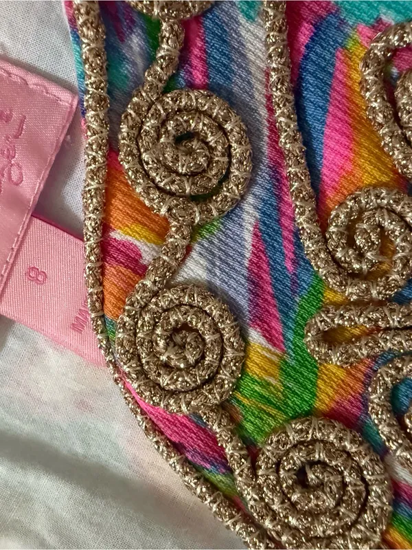 Lilly Pulitzer Turquoise Tropical Print Sleeveless Shift Dress - Image 7