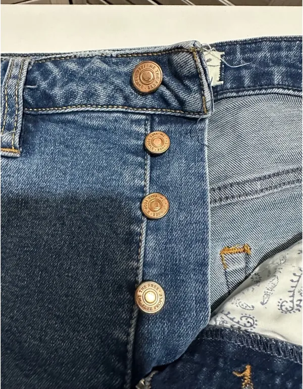 Size 31 light wash We the Free distressed frayed shorts - Image 3