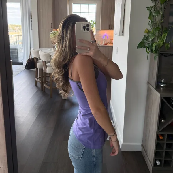 VOGO Athletica Purple and Gray Tank Top (Size Small) - Image 2