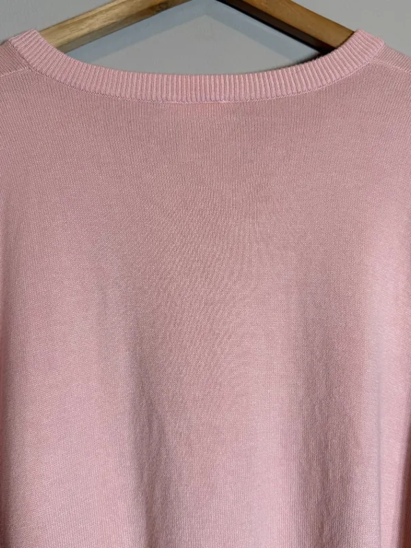 Queen Of Sparkles Rosé All Day Queen Knit Sweater Womens Large Pink Sequins Wine - Image 10