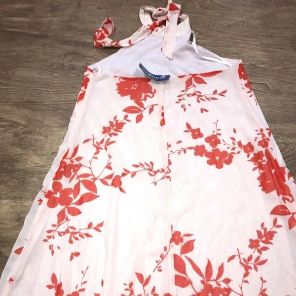 Sugar + L!ps size small pink & red floral halter Dress - Image 5
