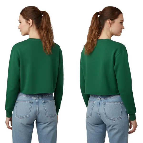 Star Wars Grogu Cropped Sweatshirt Women's M Green Baby Yoda The Mandalorian - Image 3