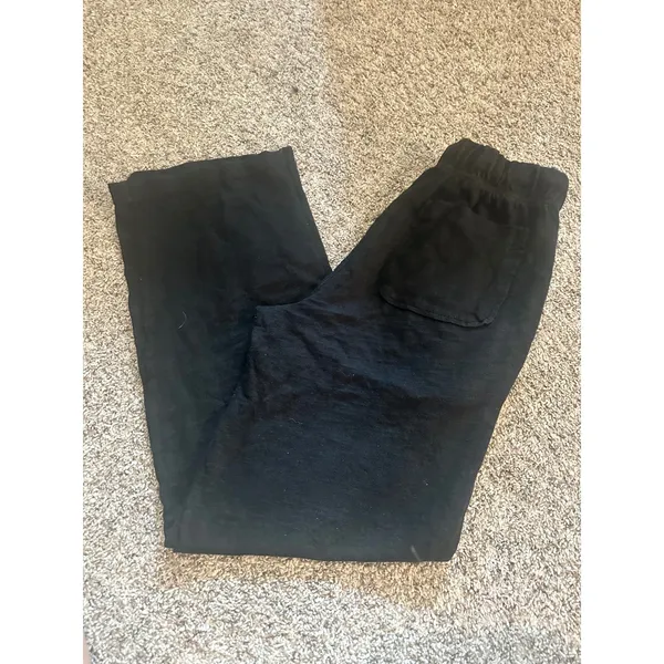 The Black Dog Womens XS Black Cotton Straight Leg‎ Sweatpants Drawstring Lounge - Image 5