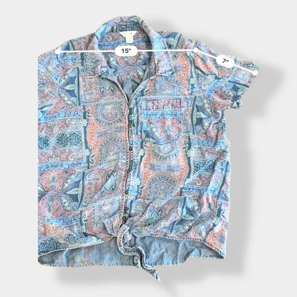 Intro Paisley Floral Byo front‎ Top Size M - Image 5
