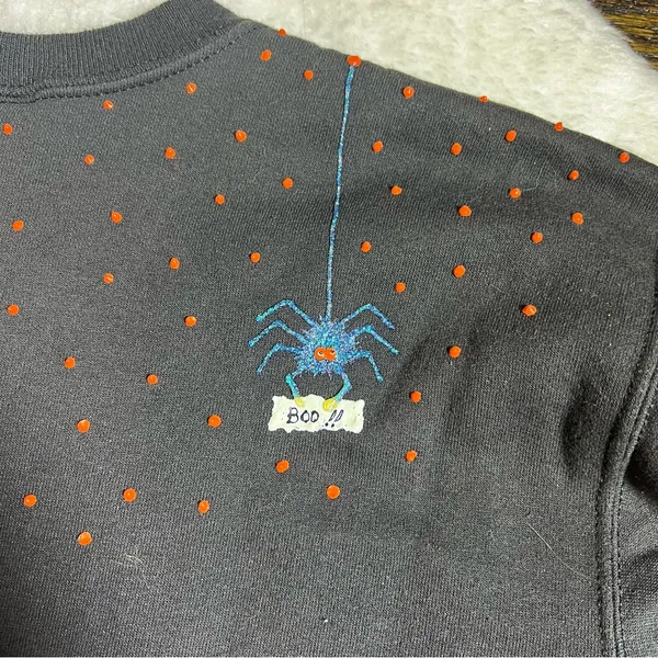 Hanes Hand Painted Halloween Crewneck Sweatshirt - Image 9