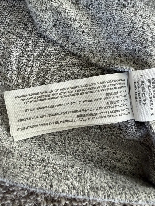 Abercrombie & Fitch Gray Cold Shoulder Knit Sweater Top Small - Image 3