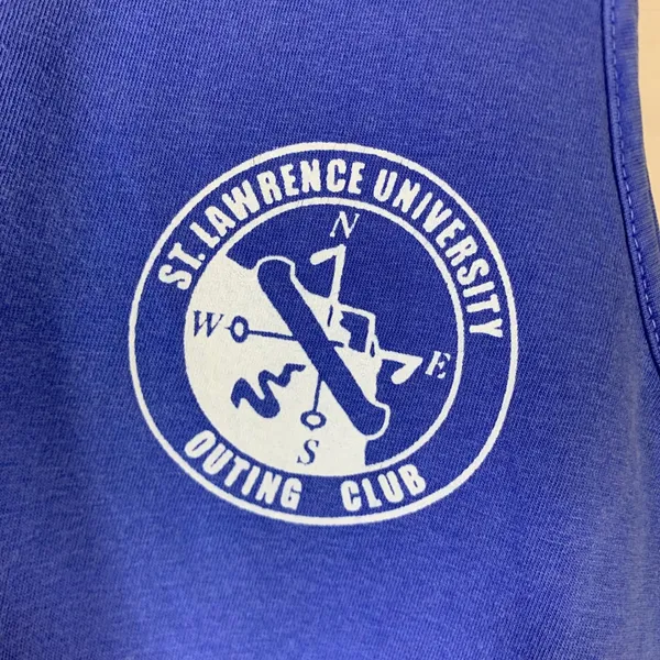 St Lawrence University Outing Club Tank Top Blue Small Peakin 2017‎ Collegiate - Image 2