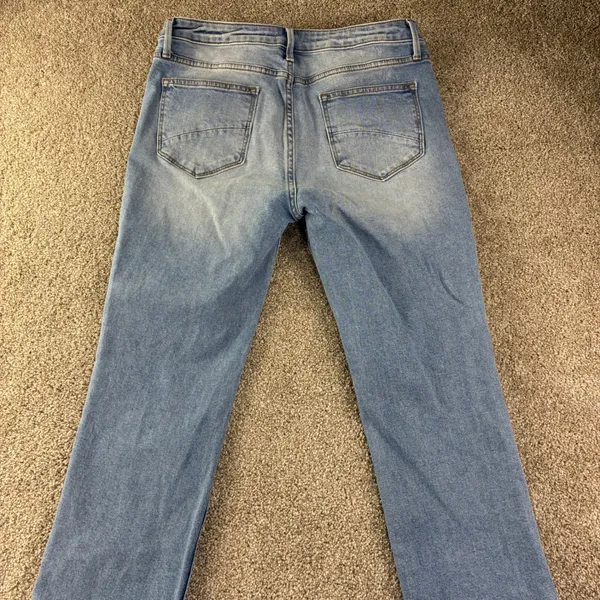 Driftwood Audrey Jeans Women 31 Light Wash Blue Slim Straight Denim Casual Faded - Image 12