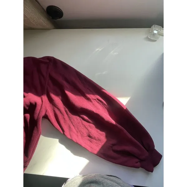 Time and‎ Tru Women Burgundy Turtleneck Sweatshirt Pullover Cropped Size M - Image 4