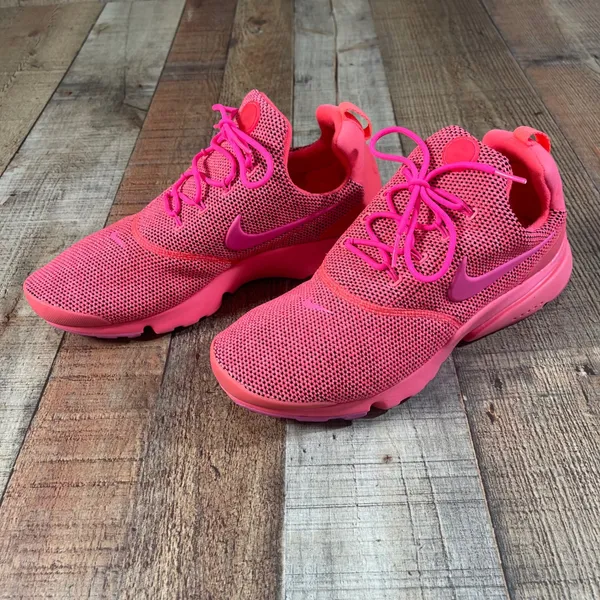Nike Air Presto Fly SE Womens 9 Hot Punch Pink Blast Running Shoes 910570-604 - Image 2