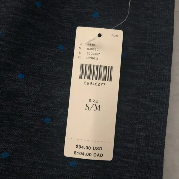 Anthropologie Splits59 Mila Seamless Leggings Indigo Blue Polka Dots NEW - Image 5