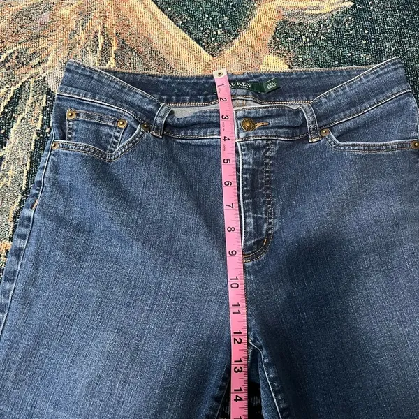 Lauren Ralph Lauren Straight Jeans 10 Stretch Mid‑Rise Ankle Streetwear Denim - Image 12