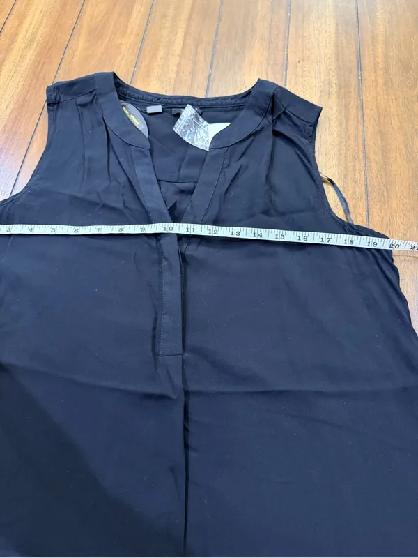 NWT Cupio Black Midi Dress Size L Sleeveless High Low Hem Viscose - Image 6