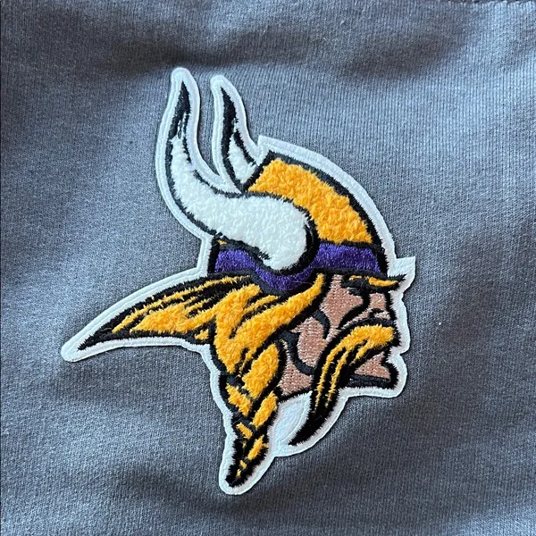 National Football League Minnesota Vikings Gray Scarf with beanie and hidden pocket NWT unisex - Image 4