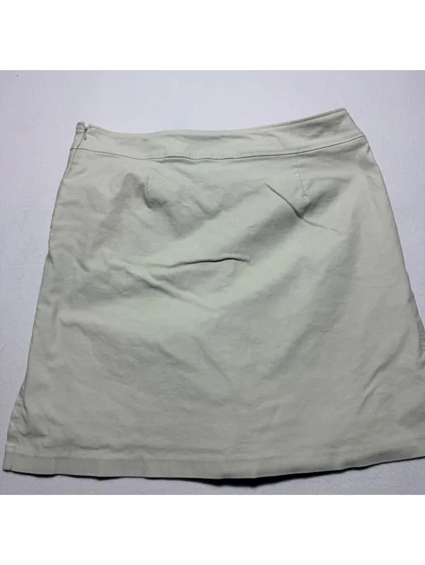 Tall Girl Women’s Size 16 Sage Gray Stretch Cotton Blend Side Slit Skirt - Image 6