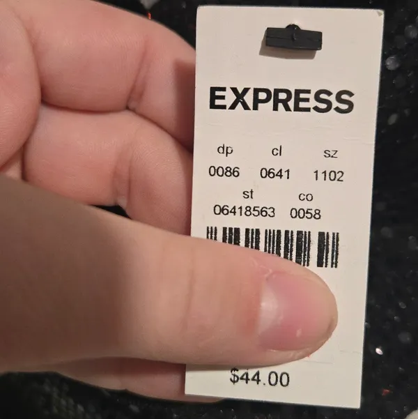 Express Cowl Neck Sequin Crop Top - Image 3