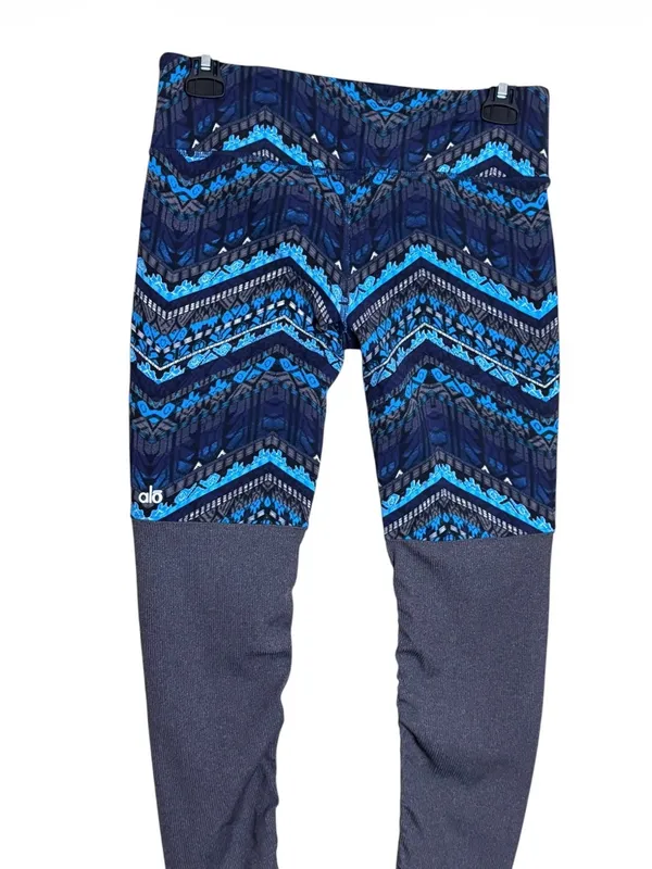 ALO Yoga Blue Chevron Panel Leggings - Image 5