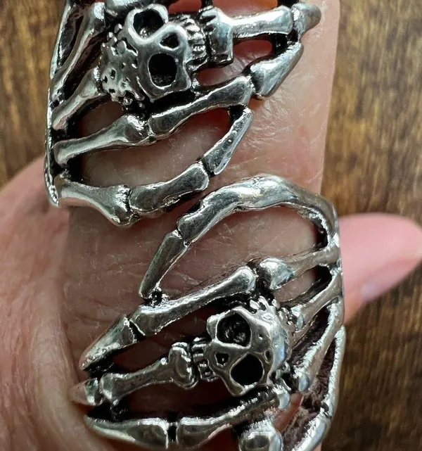 Skull skeleton ring Silver - Image 5