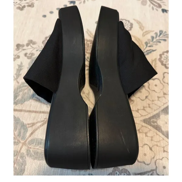 Steve Madden Slinky 30 Black Chunky Platform Slide Sandals Size 9.5 / 40 - Image 6