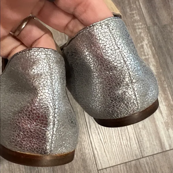 J Crew Metallic Silver Loafers size 7 - Image 5
