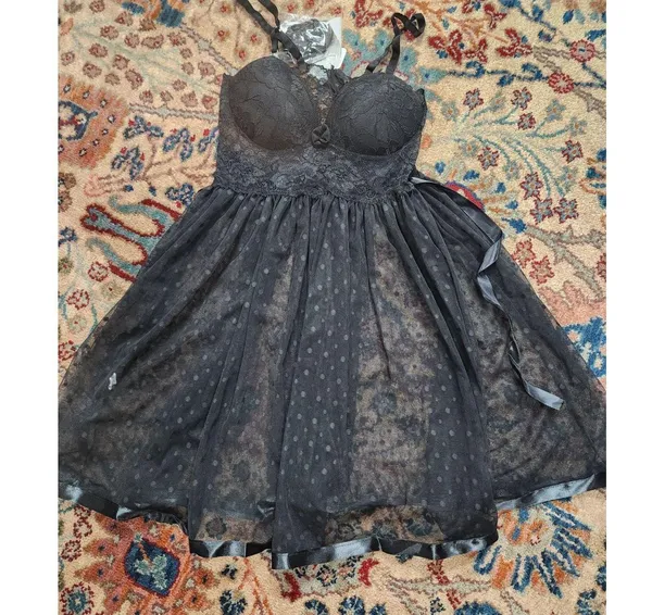 Women's NIGHTGOWN SET Black Size XL - Image 5