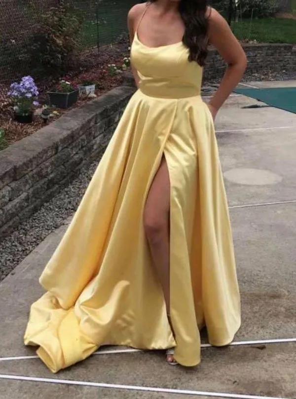 Sherri Hill Yellow Prom Gown - Image 3