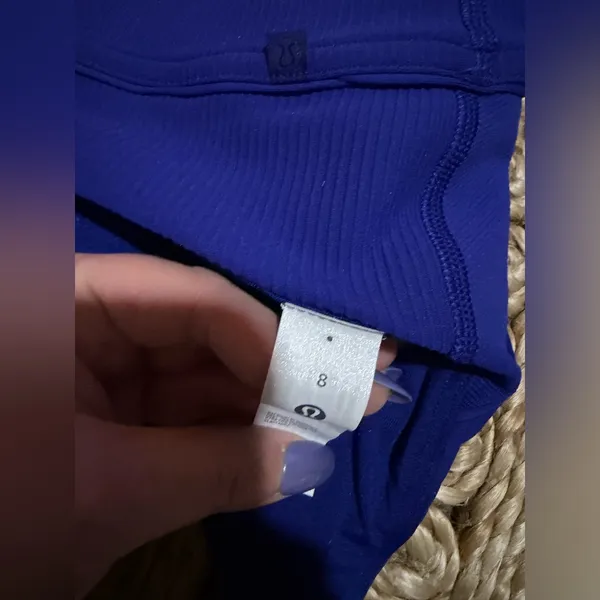 Lululemon athletica energy bra blue ribbed $78 limited edition active 8 workout - Image 9