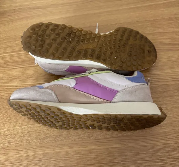 Zara Color Block Athletic Sneakers Purple Blue Beige Size 39 (8) Workout Relax - Image 9