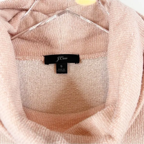 J.Crew Funnel‎ Neck Sweatshirt Women's S Pink Cozy Lounge - Image 5