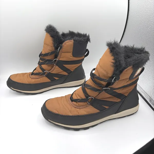 Sorel Whitney Short Lace Size 8 Gorpcore Elk Black Waterproof Winter Snow Boots - Image 4