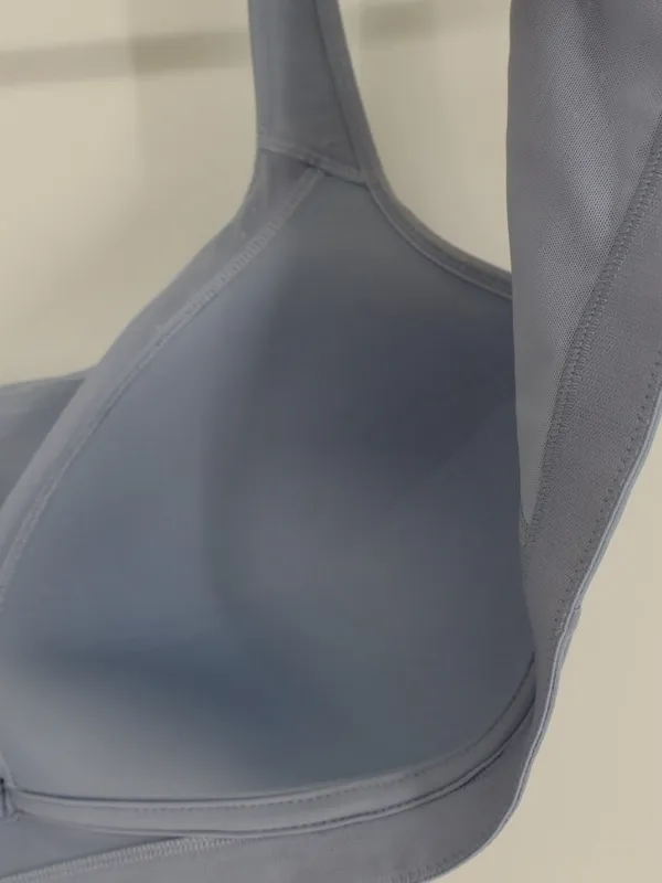 lululemon Run Times Bra 40D High Support Blue Perforated Sports Running Wireless - Image 11
